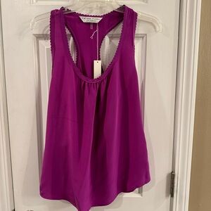 Trina Turk 100% Silk Racerback Top - M